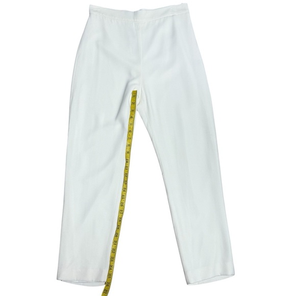 Brandon Maxwell White High Waist Slim Cigarette Fit Suit Trousers Size 12 - Picture 5 of 8